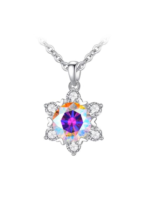 1.0 Ct  [Moonlight Mosan Diamond] 925 Sterling Silver Moissanite Flower Dainty Necklace